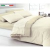 Completo letto matrimoniale flanella cotone RIGHE TINTO FILO