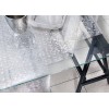 Transparent plastic-coated tablecloth EMBOSSED CRYSTAL