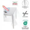 Mantel plastificado transparente h 137 cm. CRISTAL GOFRADO