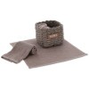 Bathroom washcloth set with basket MEMPHIS