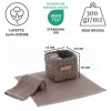 Bathroom washcloth set with basket MEMPHIS
