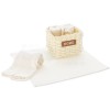 Bathroom washcloth set with basket MEMPHIS