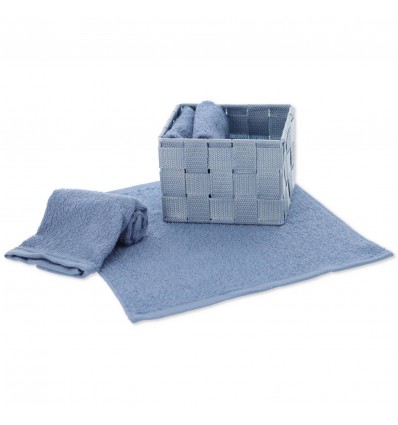 Set de débarbouillette de salle de bain avec panier DALLAS