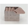 Bathroom washcloth set with basket DALLAS