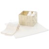 Bathroom washcloth set with basket DALLAS