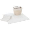 Badezimmer-Waschlappen-Set mit Korb DALLAS