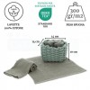 TALLIN Badezimmer-Waschlappen-Set mit Korb