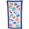 Microfiber beach towel 90x170 cm. DOUBLE AQUARIUM