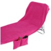 Serviette de plage chaise longue éponge COMODO COTTON 70x185 cm. avec poches