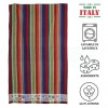 Grande serviette de plage en coton éponge RAYURES MULTICOLORES 100x170 cm.