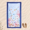 Microfiber beach towel 90x170 cm. DOUBLE AQUARIUM