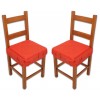 PAR de cojines funda de silla acolchados y desenfundables con goma elástica SOLID COLOR MELANGE