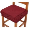 PAIR of padded and removable chair cover cushions with elastic band SOLID COLOR MELANGE