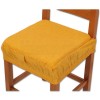 PAIR of padded and removable chair cover cushions with elastic band SOLID COLOR MELANGE