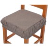 PAIR of padded and removable chair cover cushions with elastic band SOLID COLOR MELANGE