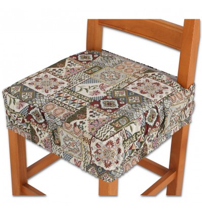 Coussin de housse de chaise de cuisine avec bande élastique AUROX