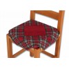 Gepolstertes Stuhlbezugskissen mit Klappen TARTAN