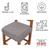 PAR de cojines funda de silla acolchados y desenfundables con goma elástica SOLID COLOR MELANGE