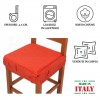 PAIR of padded and removable chair cover cushions with elastic band SOLID COLOR MELANGE