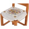 Upholstered chair cover cushion with flaps LAVENDER HEARTS