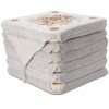 Upholstered chair cover cushion with flaps LAVENDER HEARTS