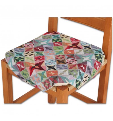 Housse de chaise rembourrée coussin avec rabats KOSMO