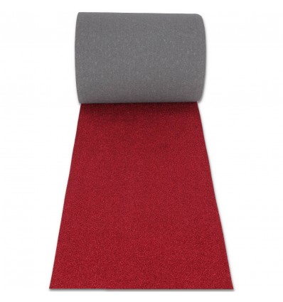 Raw cut resin runner lane rug LUREX RED CARPET