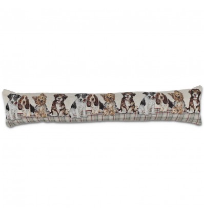 Waschbarer Zugluftschutz mit abnehmbarem Bezug 95 cm. HUNDE KATZEN BLUMEN