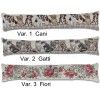 Washable draught guard with removable cover 95 cm. DOGS CATS FLOWERS