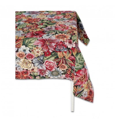 Heavy tablecloth table cover in jacquard fabric TROPICAL