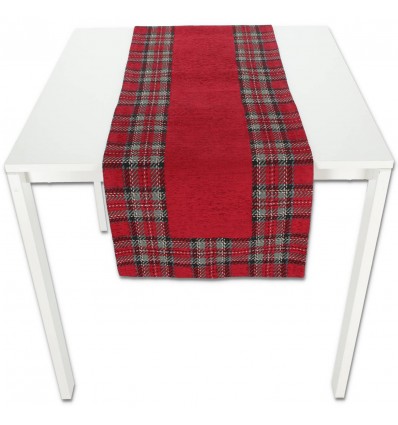 Tafelaufsatz, Läufer, Tischdecke, Jacquard, Tischdecke aus Chenille, TARTAN
