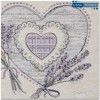 Forro de cojín de sofá de corazón de lavanda Hearts