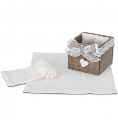 Set de débarbouillette de salle de bain 3 pcs. avec panier GIULI
