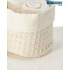 Set de gant de toilette de salle de bain 4 pcs. avec panier à gaufres