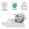 Bathroom washcloth set 3 pcs. with GIULI basket