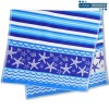 Serviette de plage en coton jacquard 90X165 cm. ÉTOILE DE MER