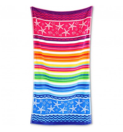 Jacquard cotton beach towel 90X165 cm. STARFISH