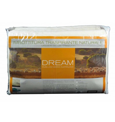 Dream rembourrage unique cm 150 x 200 sac merino laine couette