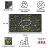 Zerbino FLOMAT25 rettangolare e mezzaluna 40x70 cm.