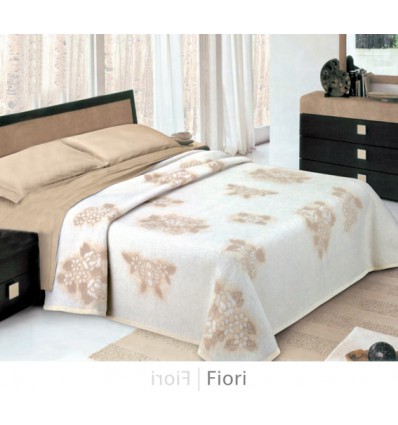 Lana mezcla flores de manta 1 cama King size 180 x 220 cm.