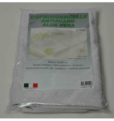 Oreiller de lit anti-serrement cas sacs en Aloe nr 2 PCs 50 x 80 cm