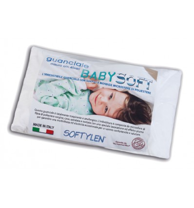 Guanciale Baby soft 40x60 cm Softylen Polsterung Kissen Faser Kugel
