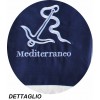 Mediterraneo Serviette de plage brodée solide 90 x 170 cm