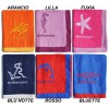 Mediterraneo Solid embroidered beach towel 90x170 cm