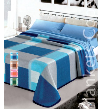 New York coperta misto lana 1 piazza e mezza 180x220 cm.