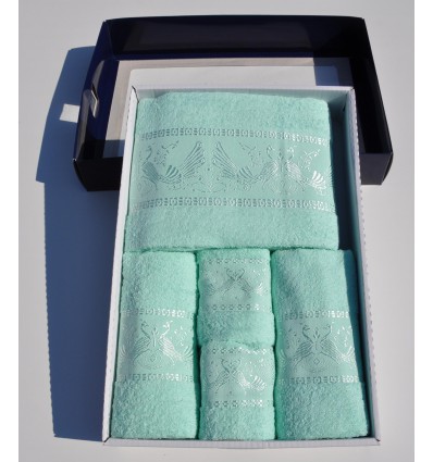 Juego de toallas de pavos reales 5 piezas