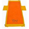 Telo mare lettino ricamato arancio con tasche 70x190 cm