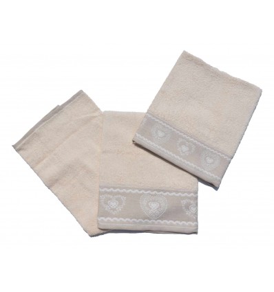 Tirolo pair of cotton Terry towels