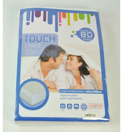Touch coprimaterasso microfibra impermeabile varie misure