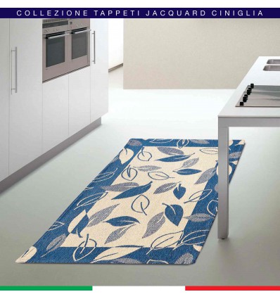 Trama & Ordito FOGLIE Teppich Chenille Jacquard 100 x 150 cm